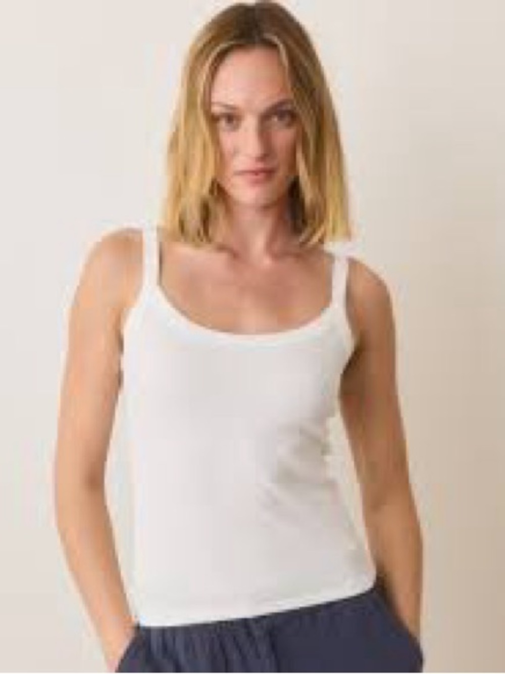 Marine Layer Lexi Rib Sun-In Cami in White Size Medium